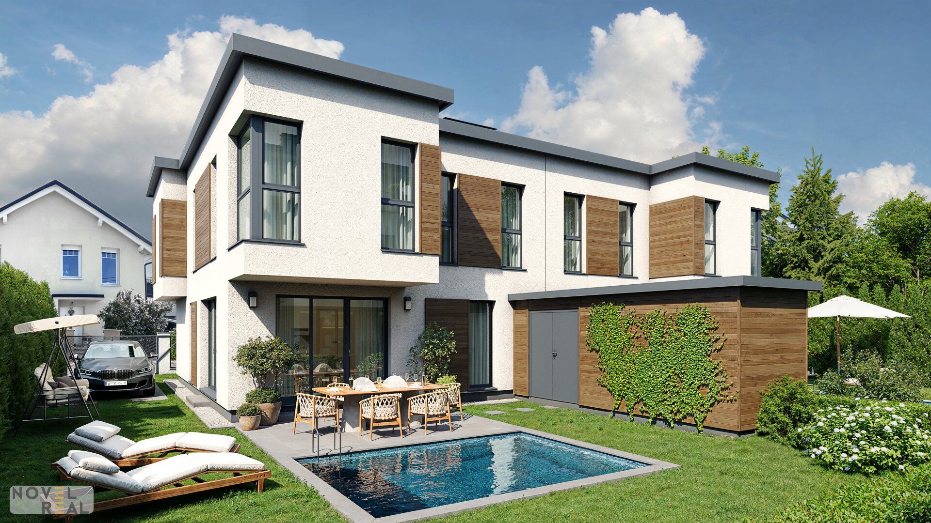 Moderne Gartenvilla 