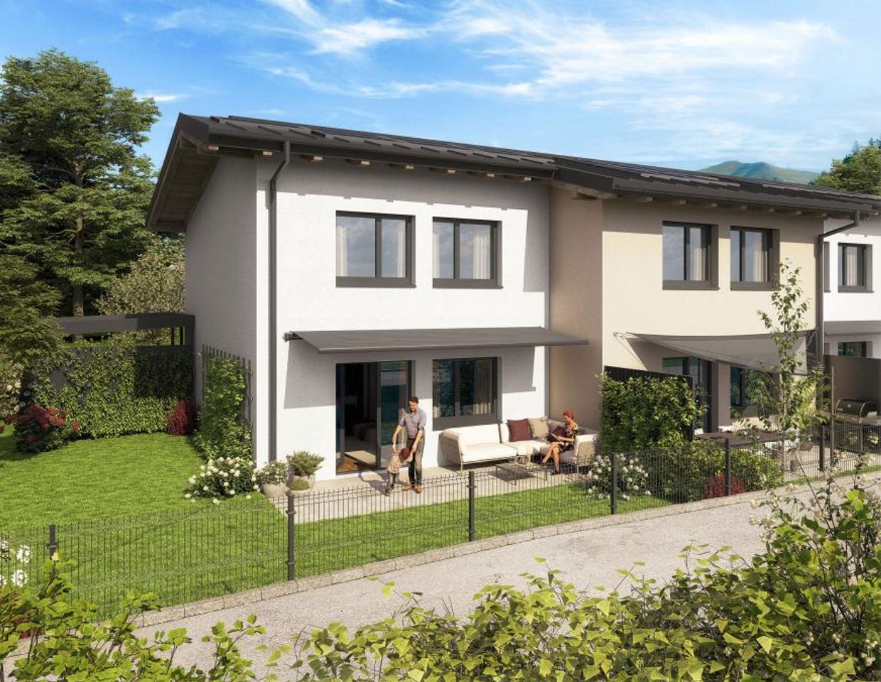 Daheim RH F: Neubau-Eckreihenhaus mit Terrasse und großem Privatgarten