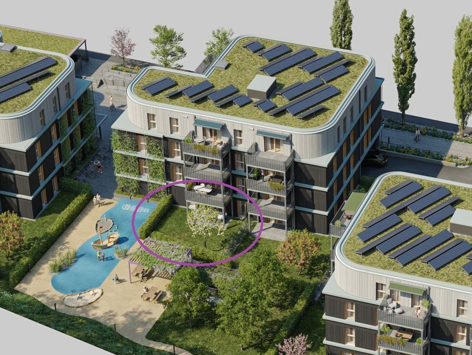 GRÜNE STADTVILLEN - Gartenwohnung mit 2 Zimmern | Holzbauweise & Nachhaltig | Provisionsfrei!