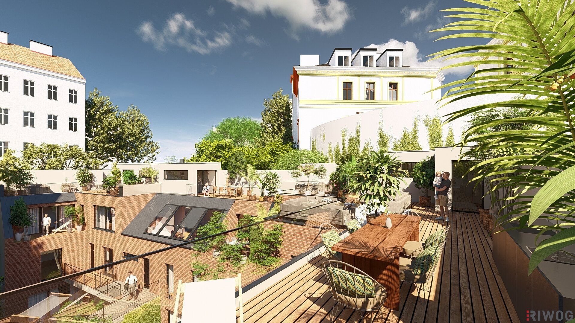GROHGASSE 10 | südseitige 3-Zimmer Maisonette-Wohnung mit herausragender Dachterrasse | Fernwärme | Bodenkühlung | Klimaanlage