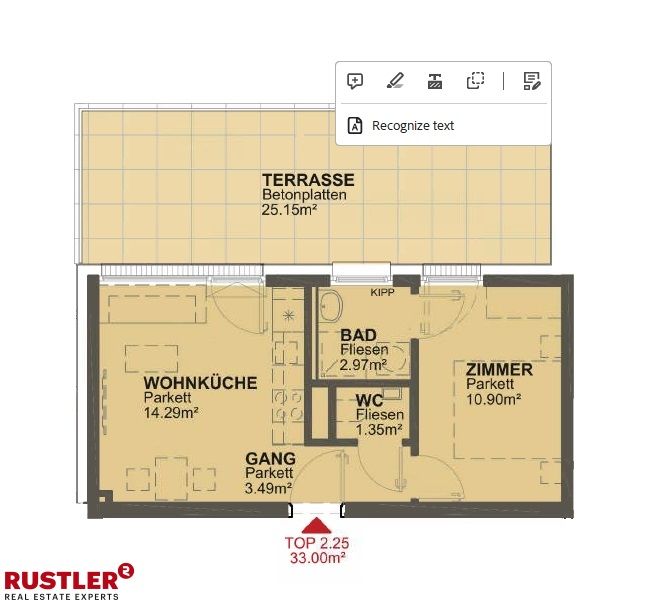 Wohnung mit großer Terrasse in 1210 zu mieten