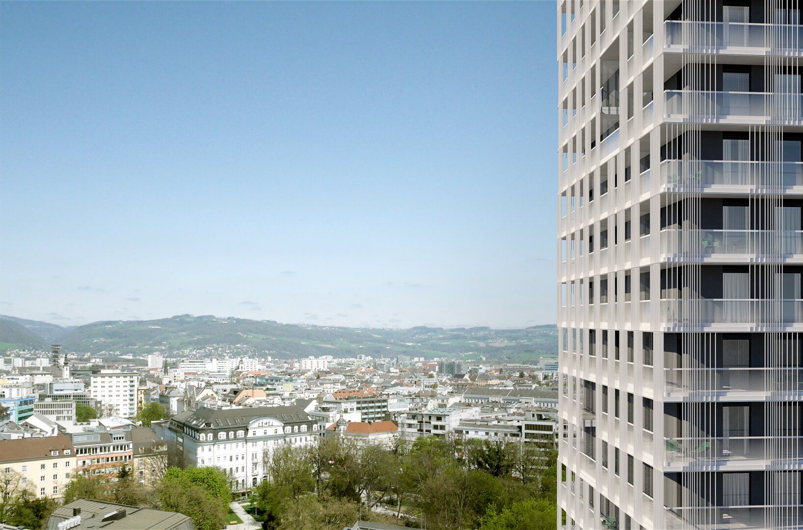 LUX TOWER - MICROFLAT 32m² inkl. Küche und Balkon!