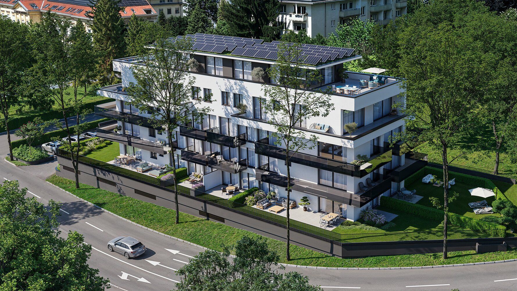 PROJEKT RIESIDENCE I MORGENSONNE & AUSBLICK I 30 m² ECKBALKON I 2-ZIMMER I 2.OG I TIEFGARAGE I RUHIGE LAGE I 2026 I PROJEKT WOHNEN I