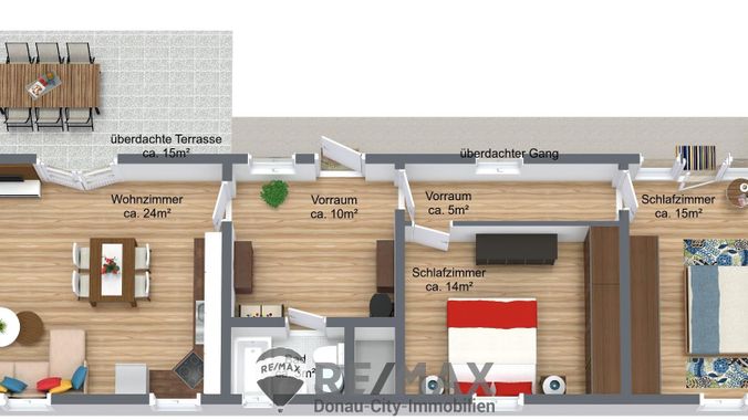 3D Floor Plan Alternative Zimmeraufteilung