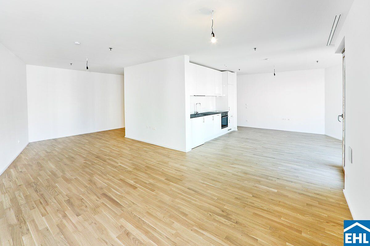 Sonnwendviertel: 1 Zimmer-Wohnung mit Balkon im 4. OG - Fitnessraum, Co-Working & Rooftop-Terrasse inklusive!