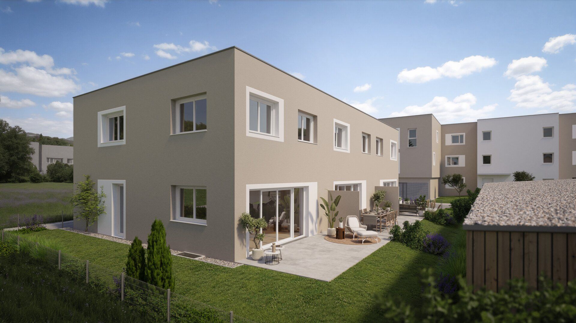 Neues Reihenhaus in Lengau: 4 Zimmer, Garten & Terrasse