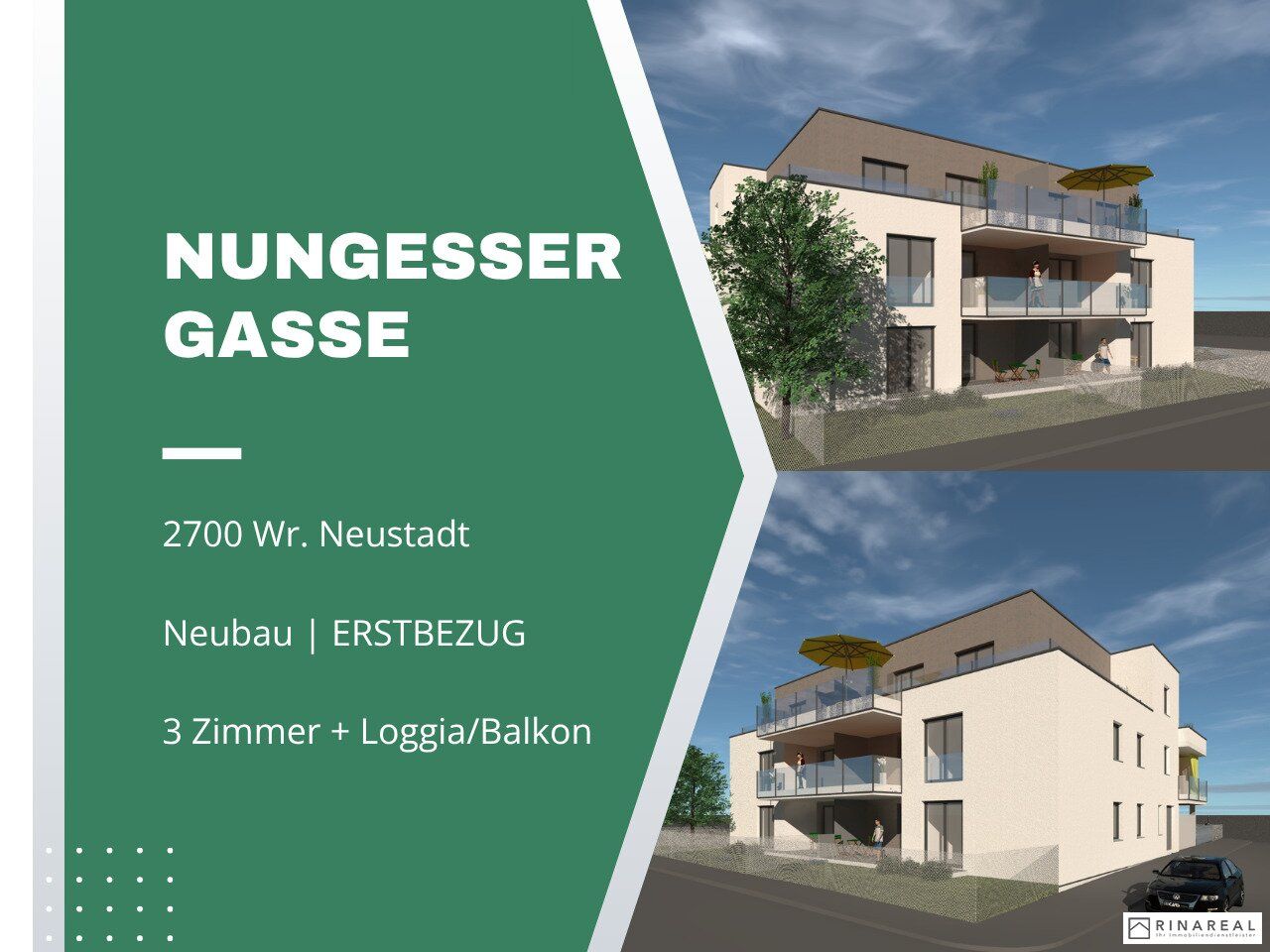 Neubauprojekt - Nungessergasse | 3 Zimmer | Loggia & Balkon | Belagsfertig | inkl. PKW-Stellplatz | TOP 4
