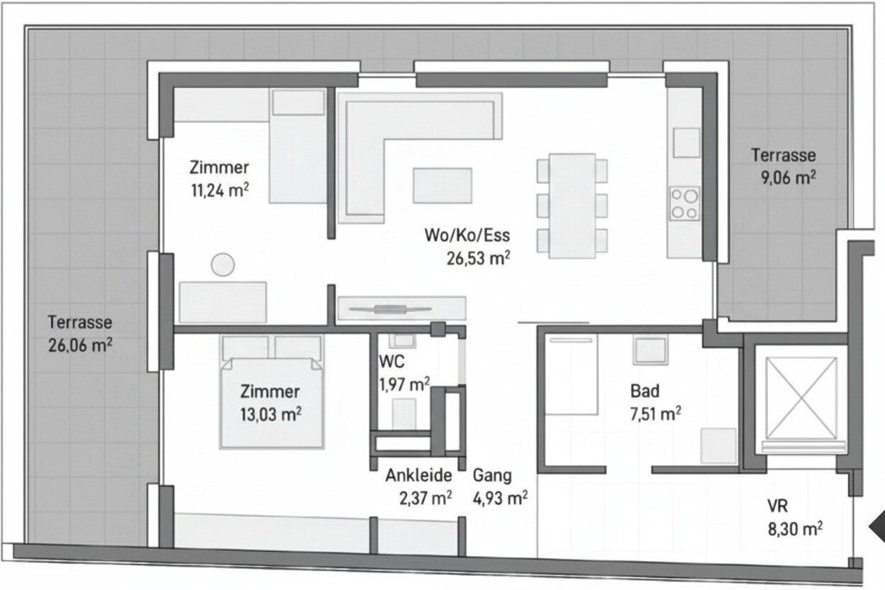 Exklusives Penthouse für anspruchsvolle Anleger - Visning 4