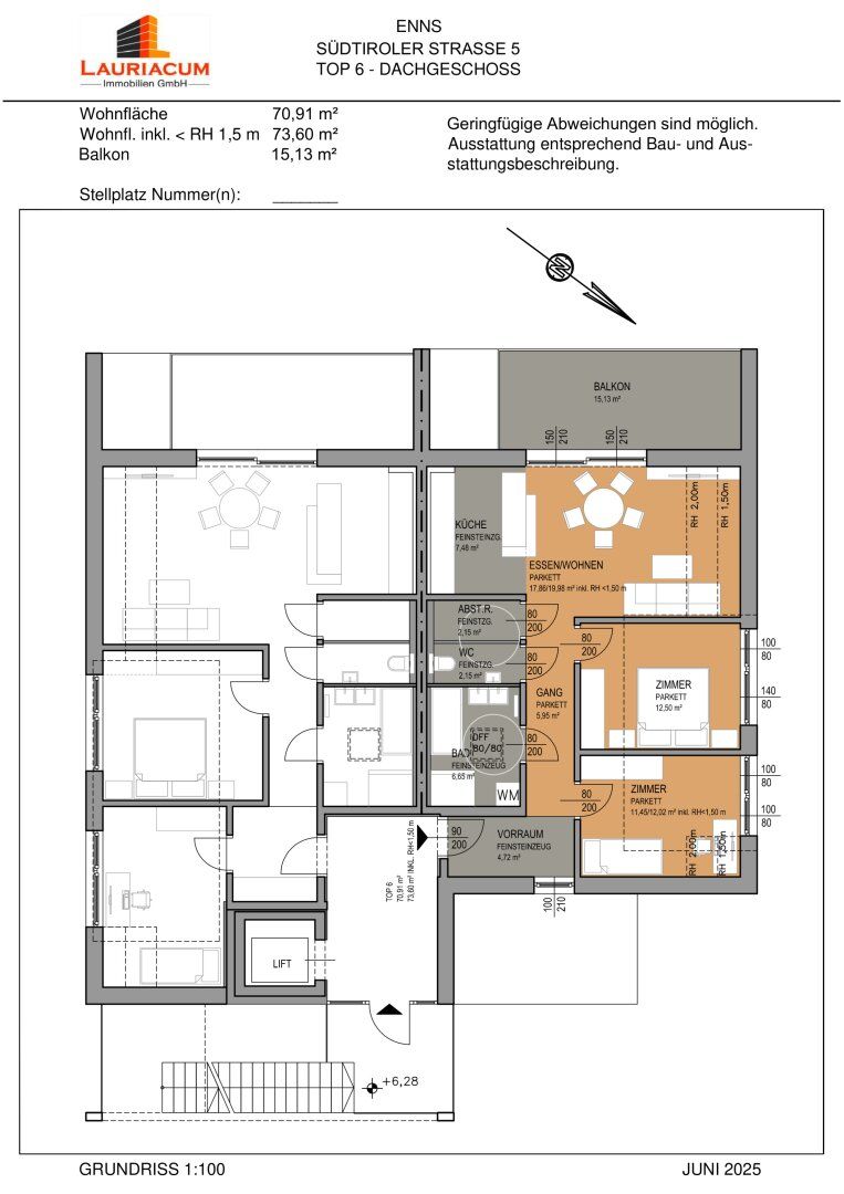 Neubau-Erstbezug: 6 barrierefreie 3-Zimmer-Mietwohnungen in sehr guter Wohnlage - mit Terrasse, Balkon oder Eigengarten