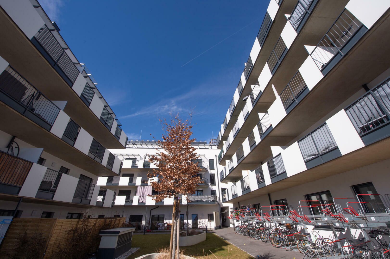 Moderne Neubauwohnung mit Terrasse und Blick ins Grüne