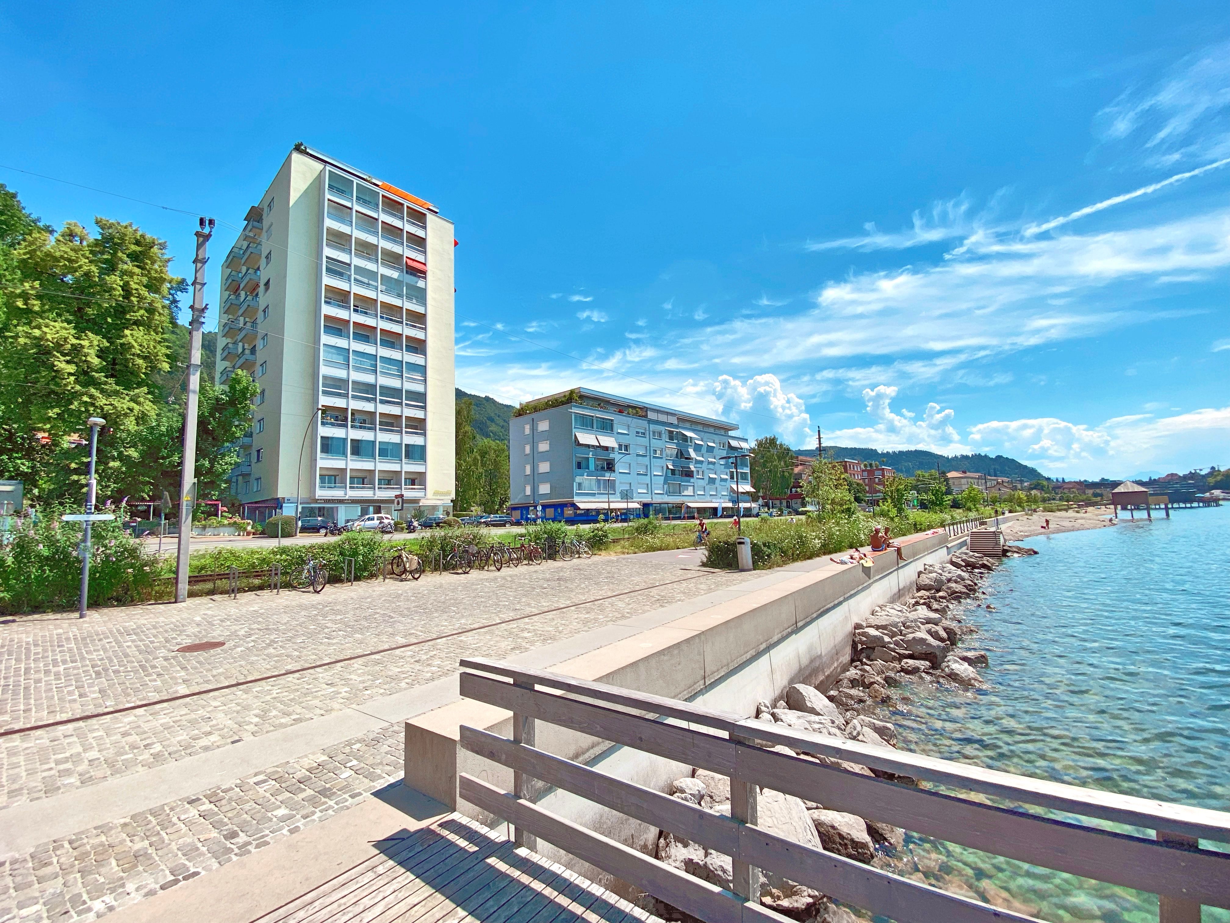 Extravagante Midcentury Wohnung direkt am Strand des Bodensees