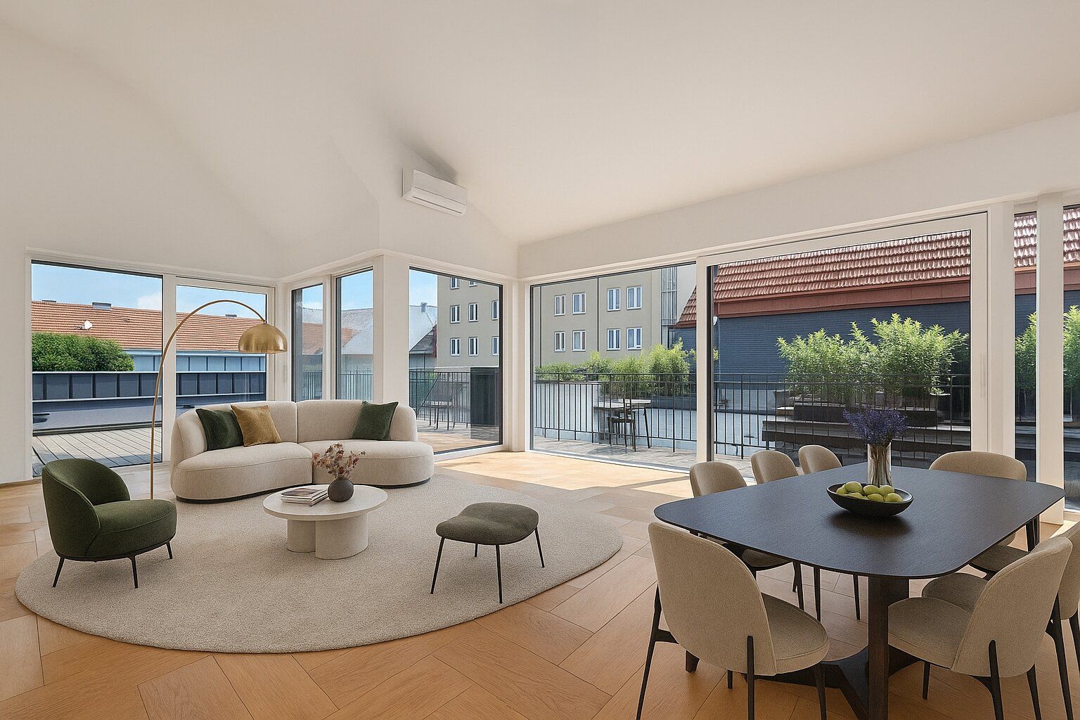 Außergewöhnliche DG-Maisonette mit 2 Terrassen beim Naschmarkt mit Garage im Haus