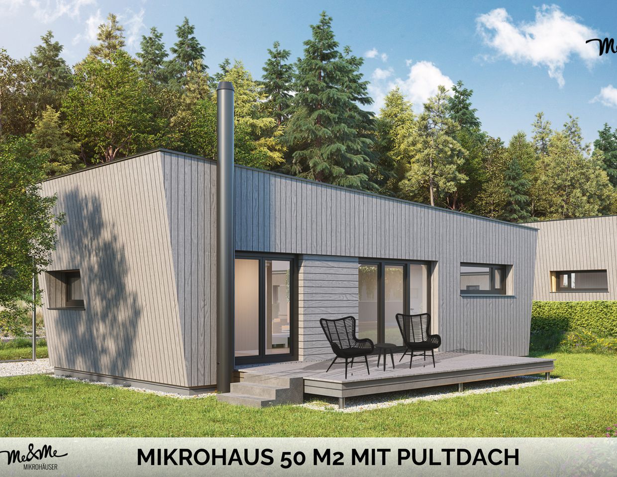 Dein ME & ME Mikrohaus 50 m2 mit 2,5 Zimmer Weniger ist mehr! Made in Austria!