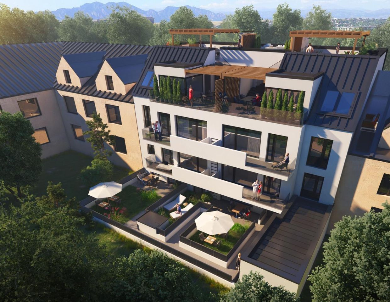 FRÜHJAHRSAKTION: Neu errichtete DG-Wohnung mit 3 Terrassen