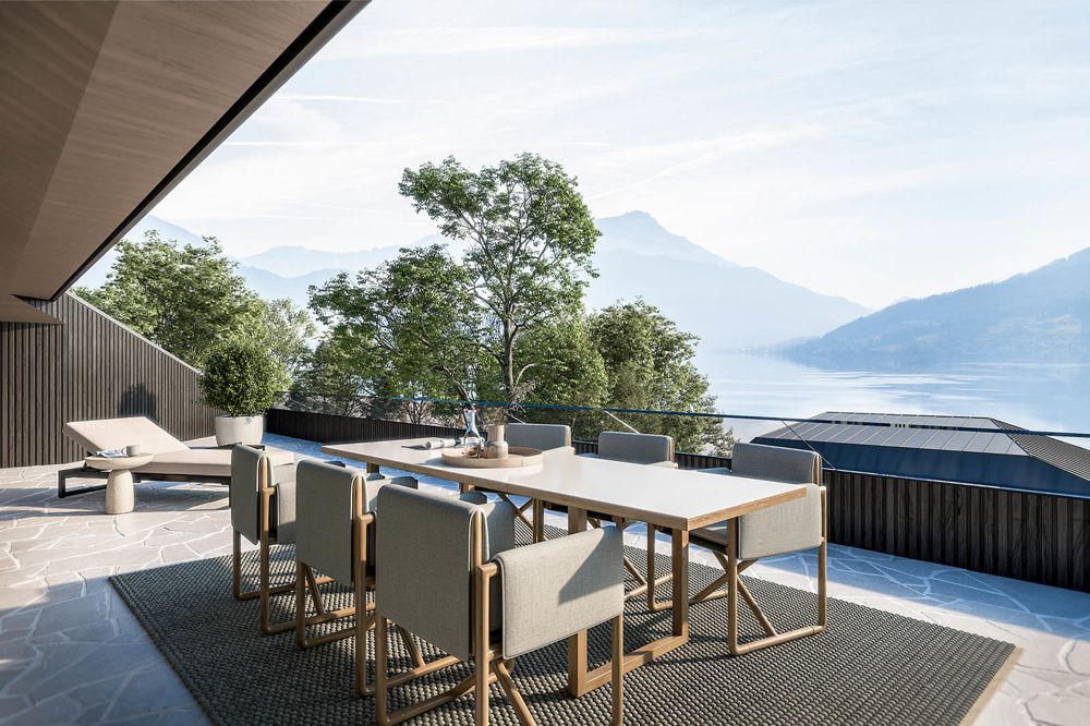 Bühne frei für See, Sonne und Berge! Terrassenwohnung in Steinbach am Attersee mit privatem Seezugang