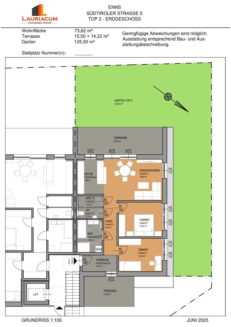 Neubau-Erstbezug: 6 barrierefreie 3-Zimmer-Mietwohnungen in sehr guter Wohnlage - mit Terrasse, Balkon oder Eigengarten