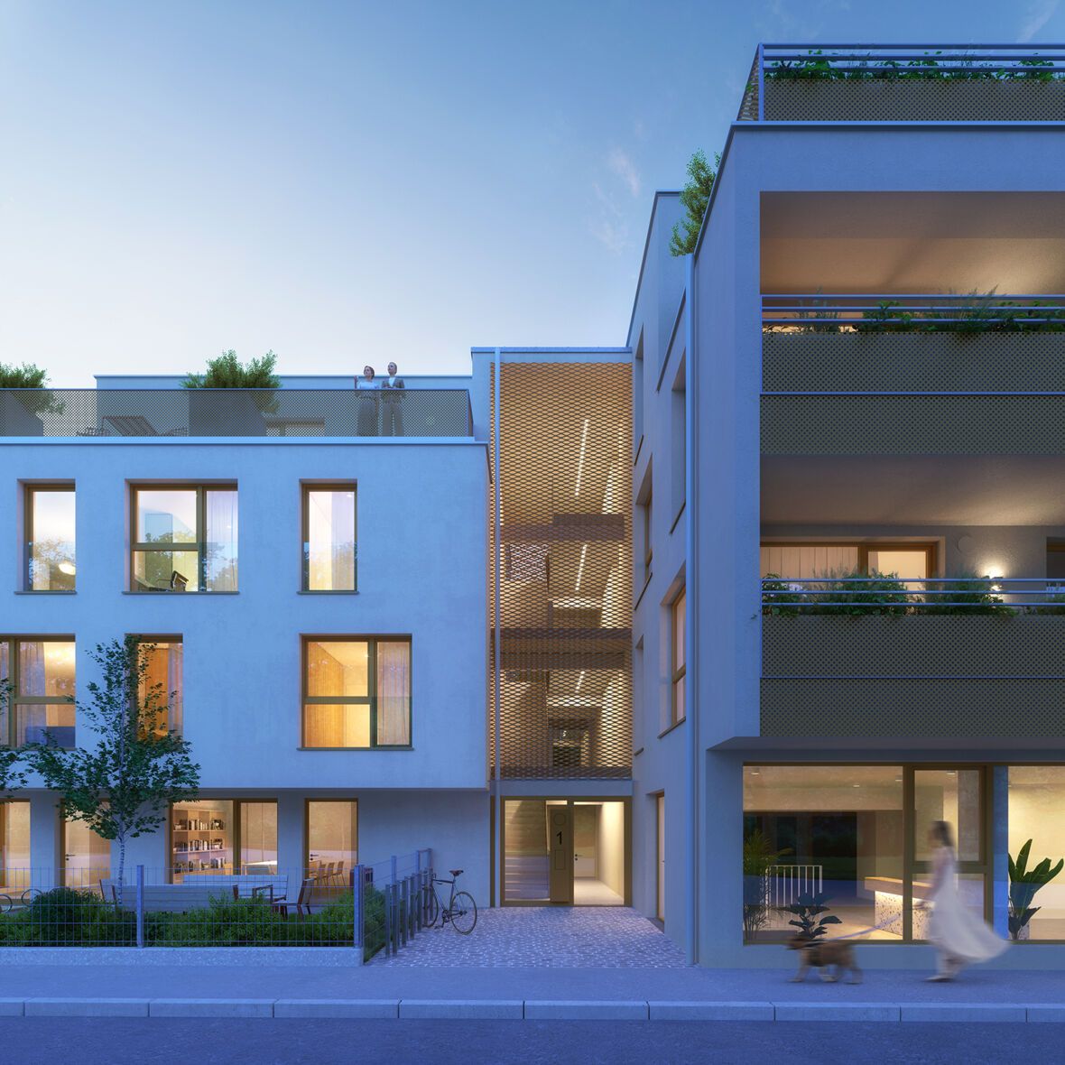 BAUBEGINN!_Top 22_kompakte und helle 2 Zi Dachgeschoßwohnung mit zwei Terrassen_EDMUND