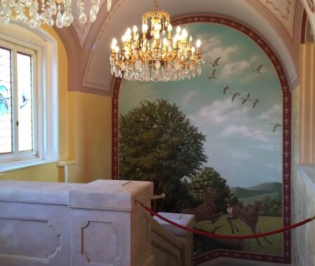 Wandmalerei im Stiegenhaus Bereich