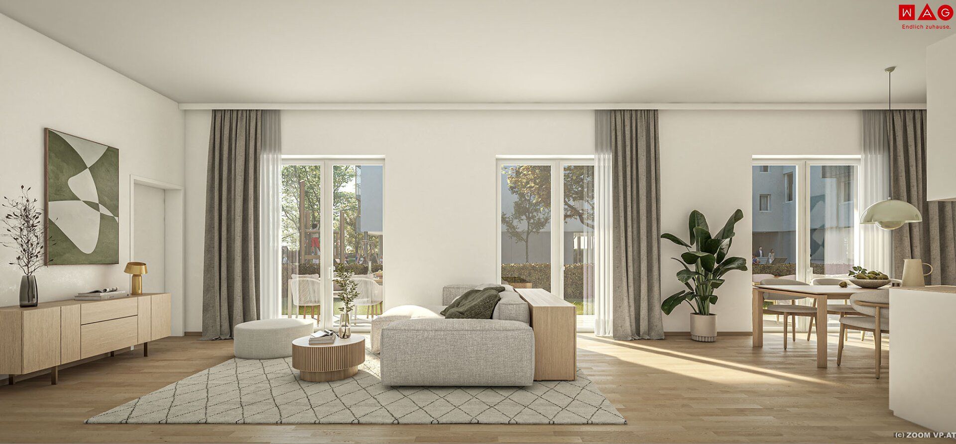 Gartenwohnung (61 m² Garten + 23 m² Terrasse) mit kostensparendem Energiesystem für Umweltbewusste