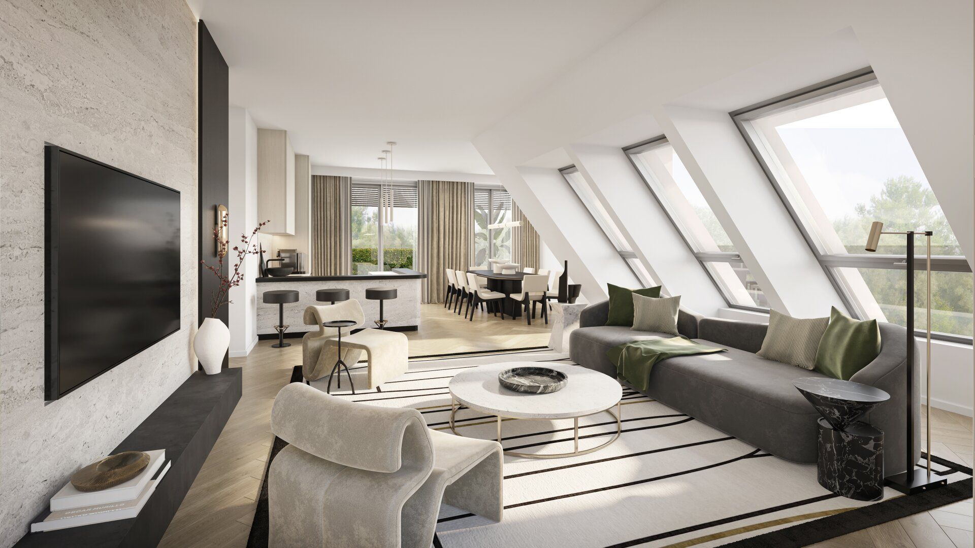 Traumhafte 4-Zimmer Dachgeschoß Wohnung mit 2 großen Terrassen in absoluter Grünruhelage !