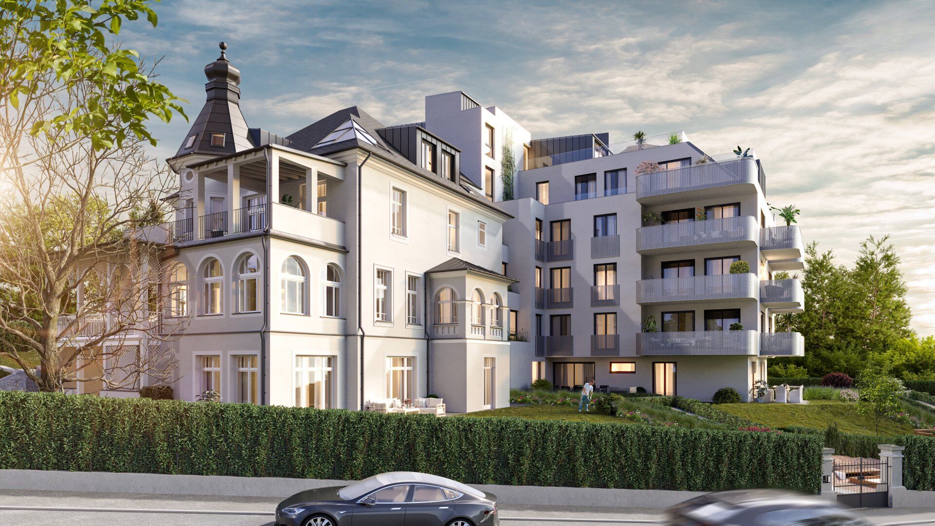 Traumhaftes 5-Zimmer Penthouse mit 2 Terrassen, großem Dachgarten und toller Aussicht - TWIN ESTATES
