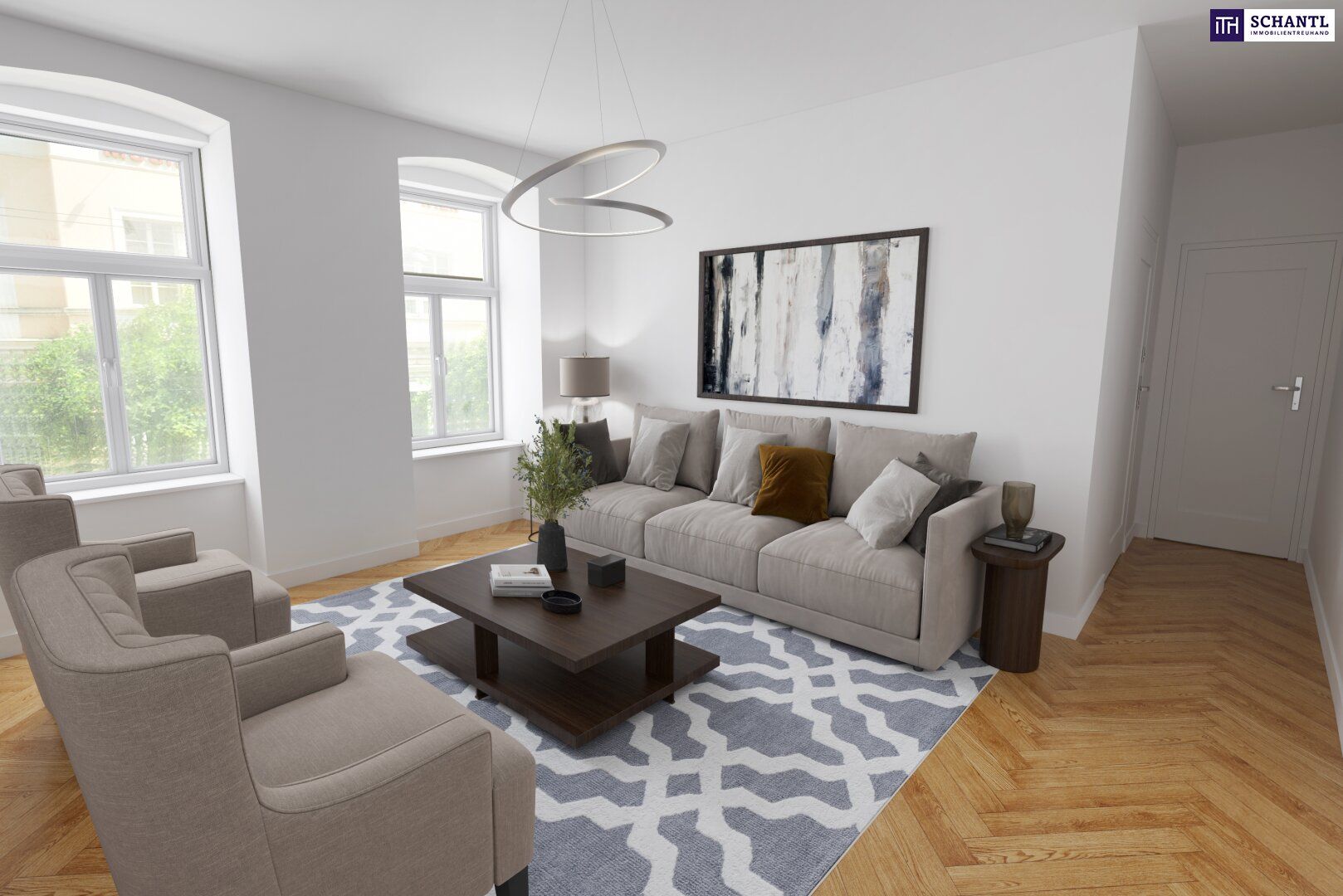 Revitalisiertes Altbaujuwel - alles, was das Herz begehrt! 3-Zimmer-Wohnung mit Klimaanlage, Terrasse, Luftwärmepumpe & edler Ausstattung mit Fischgrätparkett - überzeugen Sie sich selbst