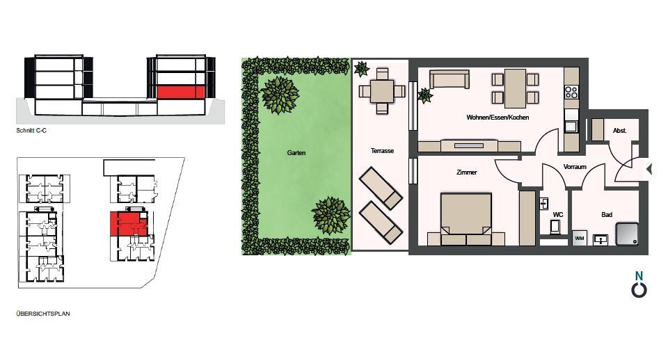 2-Zimmerwohnung mit Garten, Terrasse und Küche! Befristet vermietet - Ideal für Anleger! - Ansicht 2