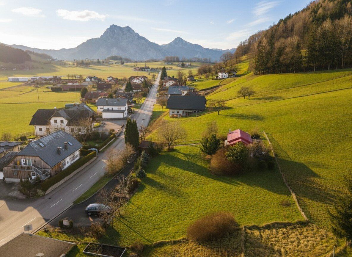 Baugrundstück in Altmünster - 1.477 m², aufgeschlossen, mit Kleinwohnhaus und Potenzial für bis zu 3 Wohneinheiten - Ansicht 2