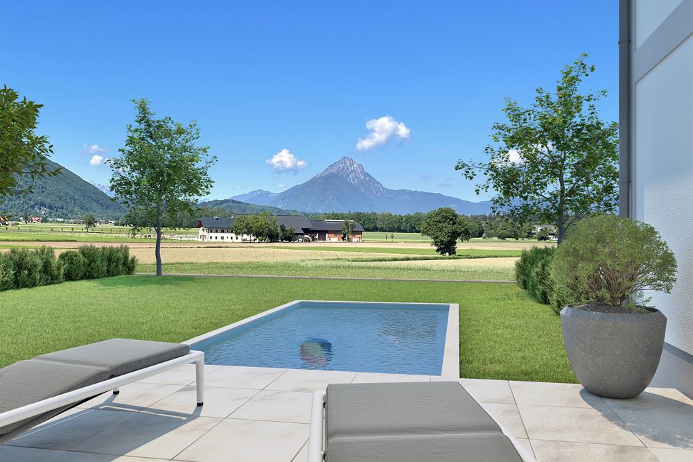 Hier spielt die Aussicht die Hauptrolle! 4-Zimmer Gartenwohnung mit Blick auf den Untersberg
