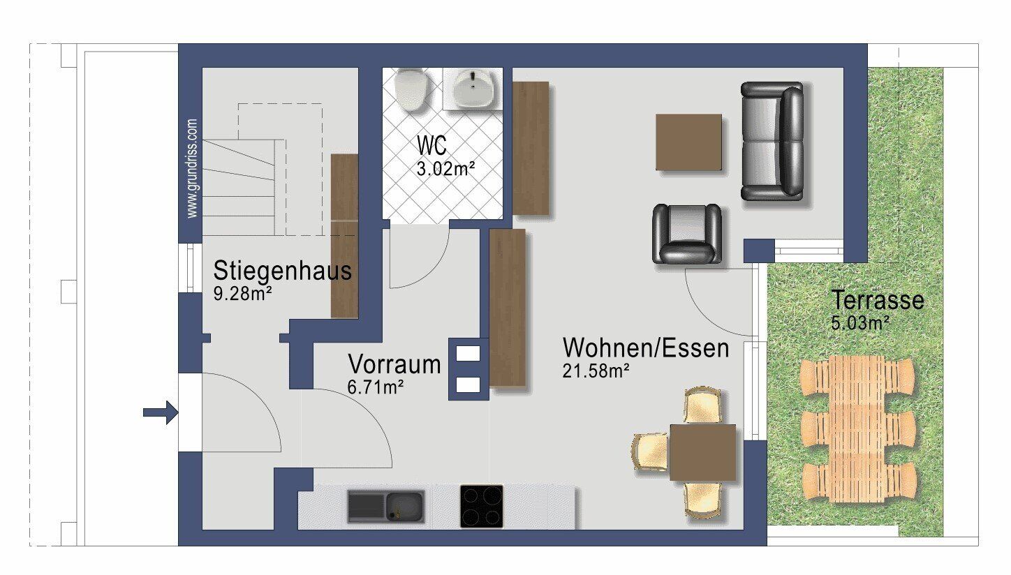 Dreizimmer Maisonette mit Balkon ab 1.September in Franking - Heizung inklusive