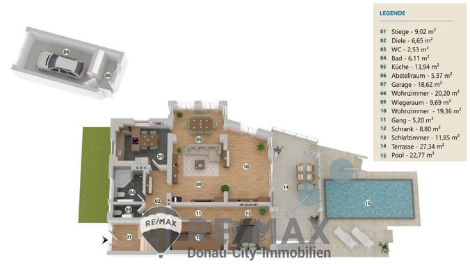 33 McGrundriss_GST_Tulln_EG_Terr_Pool_Carport_Gara