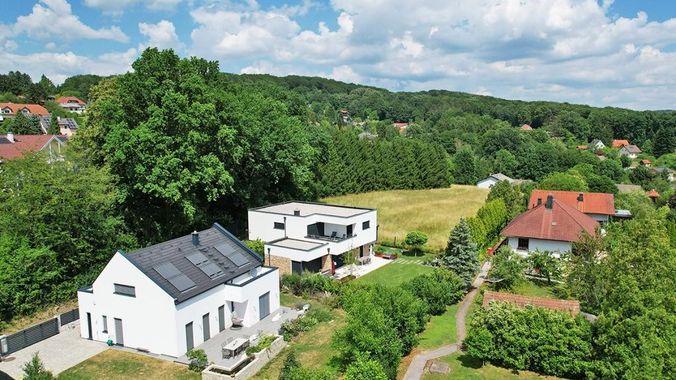 aus der Luft von Südwesten