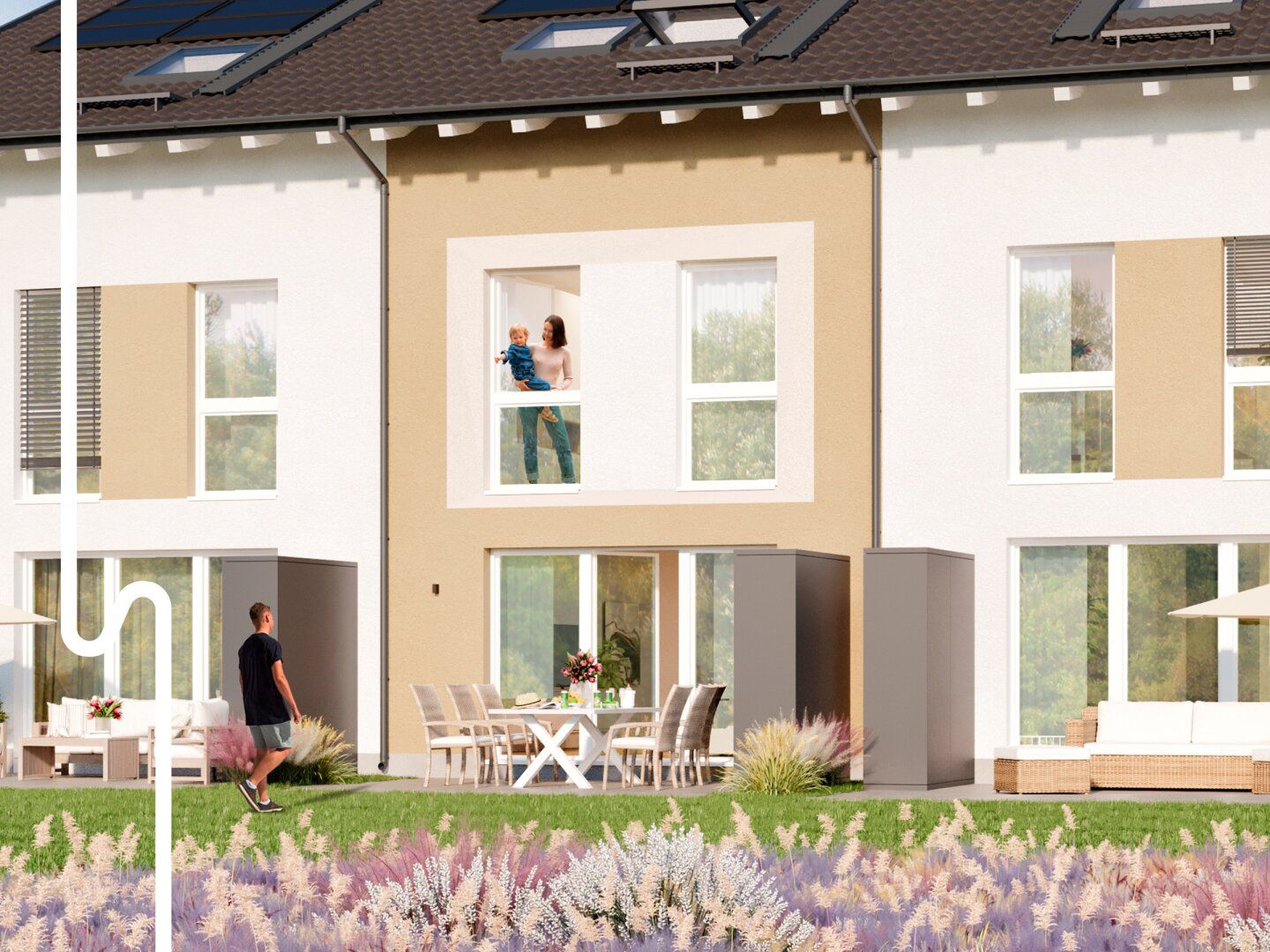 IN DER SONNE - Neubau Reihenhaus mit Doppelcarport