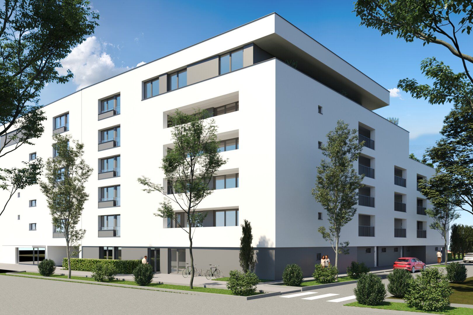 PROVISIONSFREI - Top-Erstbezug in Wels: Stilvolle Wohnung mit Balkon und Tiefgarage!