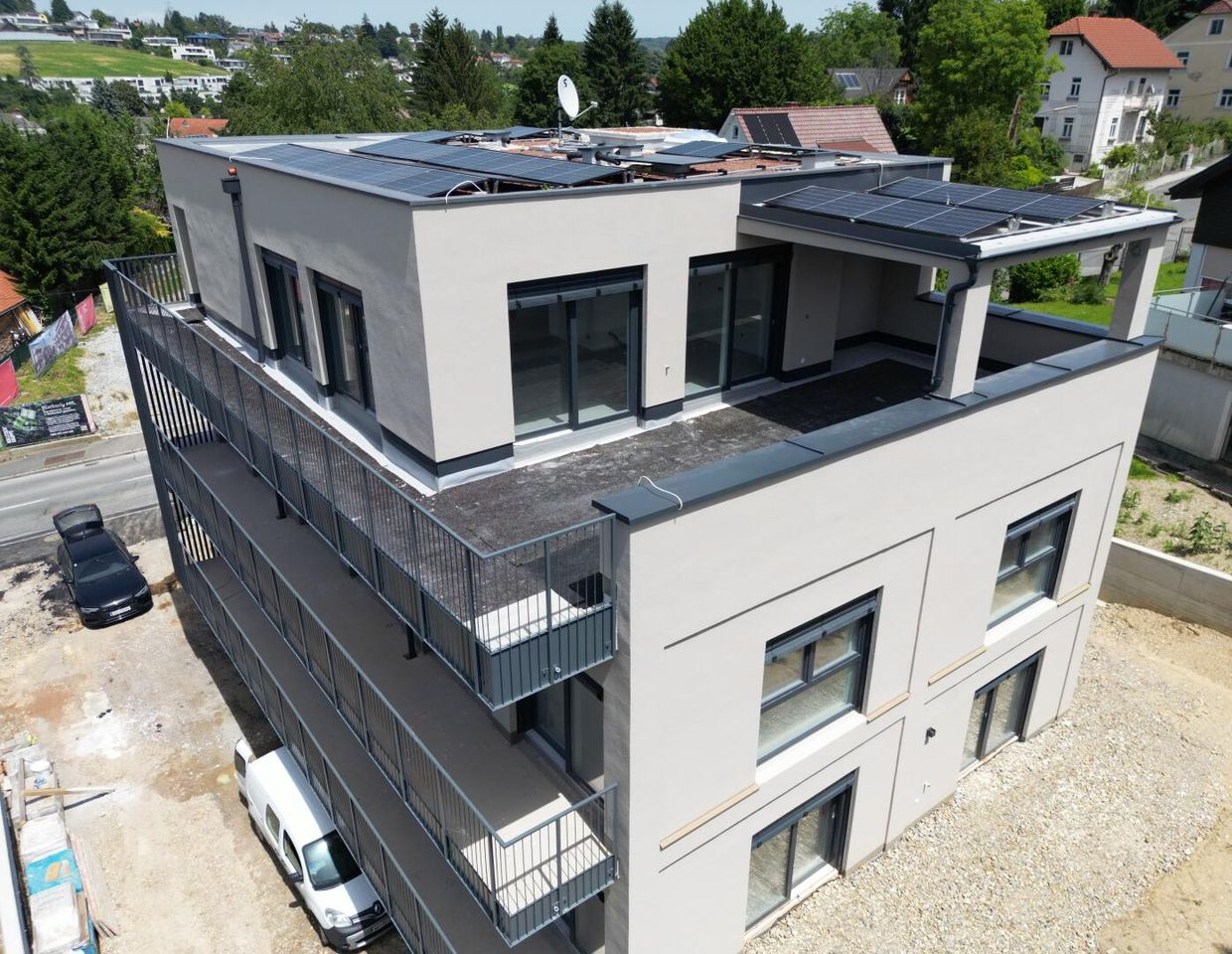 WALTENDORF, Penthouse neu errichtet mit Blick über Graz und niedrigen Betriebskosten