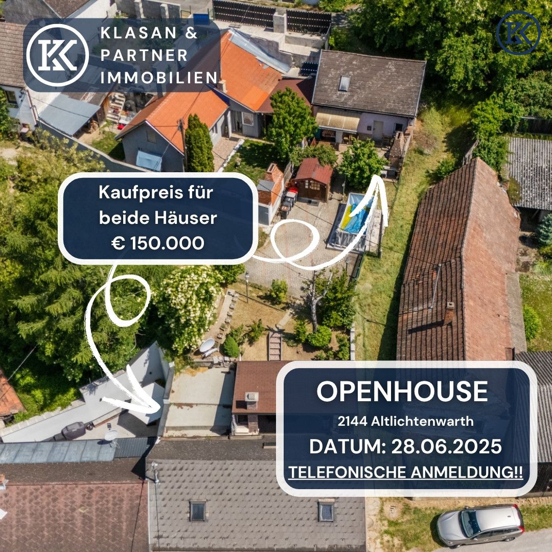 OPEN HOUSE am 28.06.2025 -bitte um telefonische Anmeldung Doppelte Freiheit mit Ausbaupotenzial