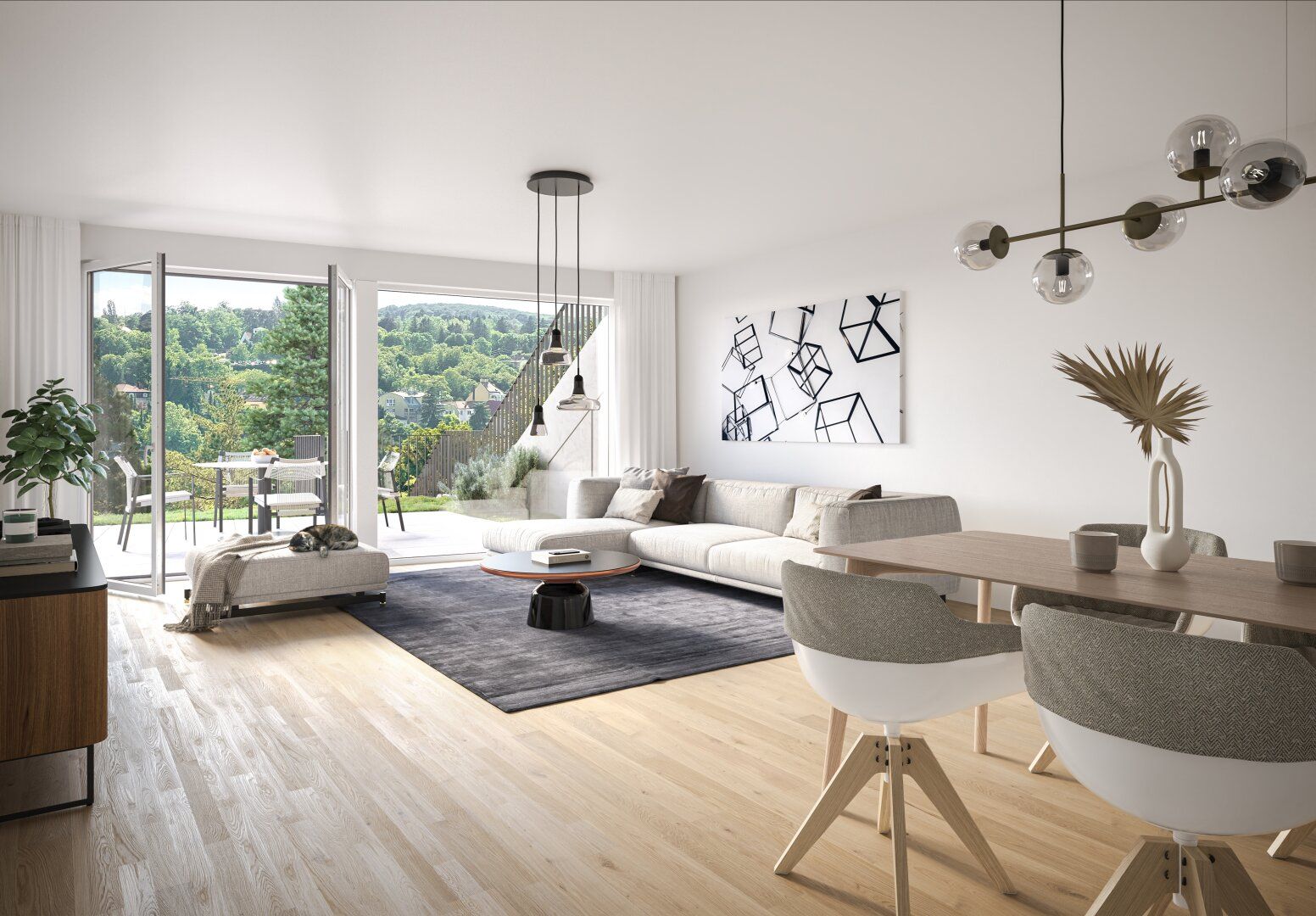 Quality Living mit Blick auf die Weinberge.