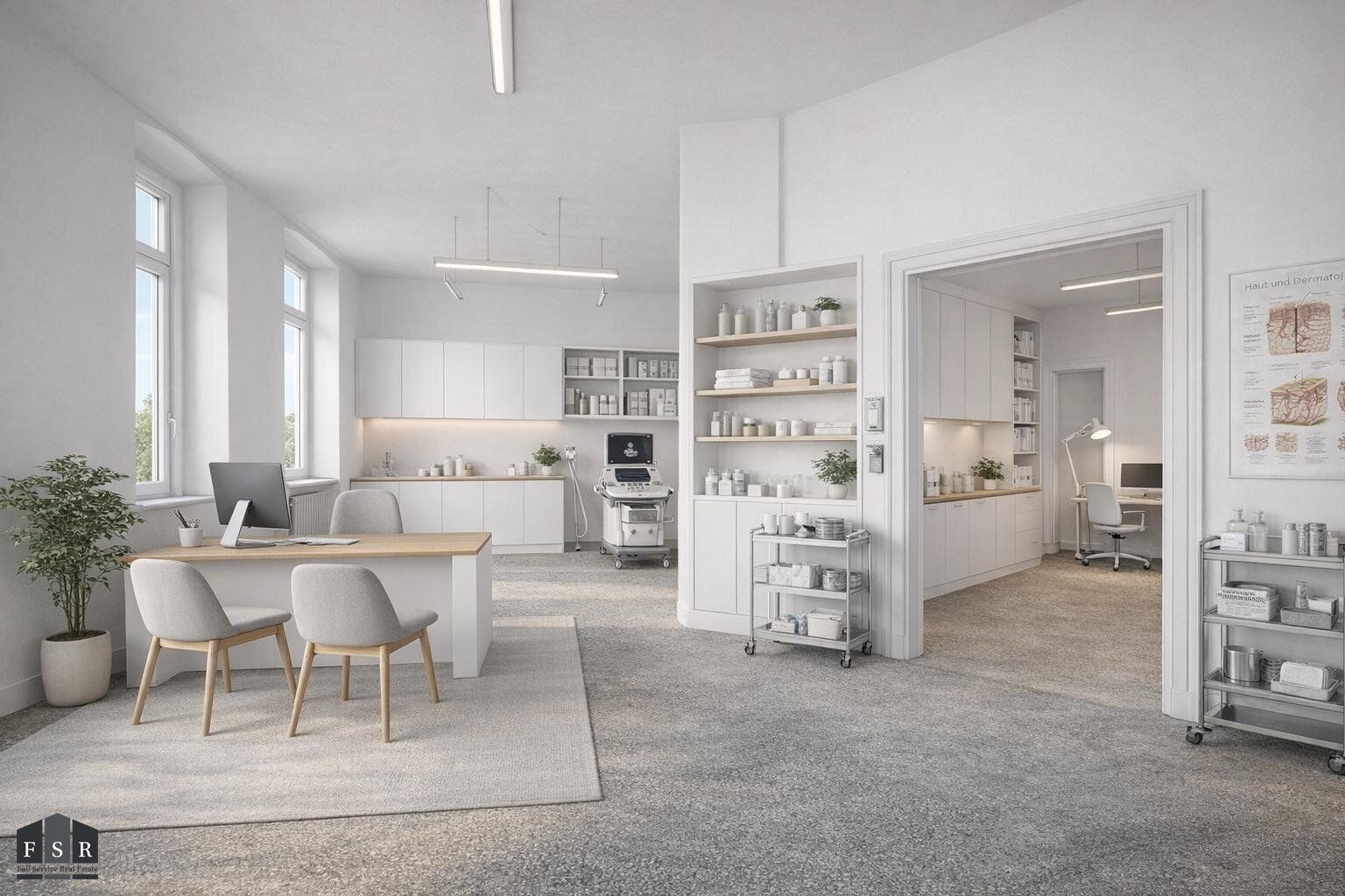 Steinwurf zum Augarten - Sanierungsbedürftige ECK- Büro/Praxis/Verkaufsfläche/Atelier - Prachtvolles Stilaltbauhaus