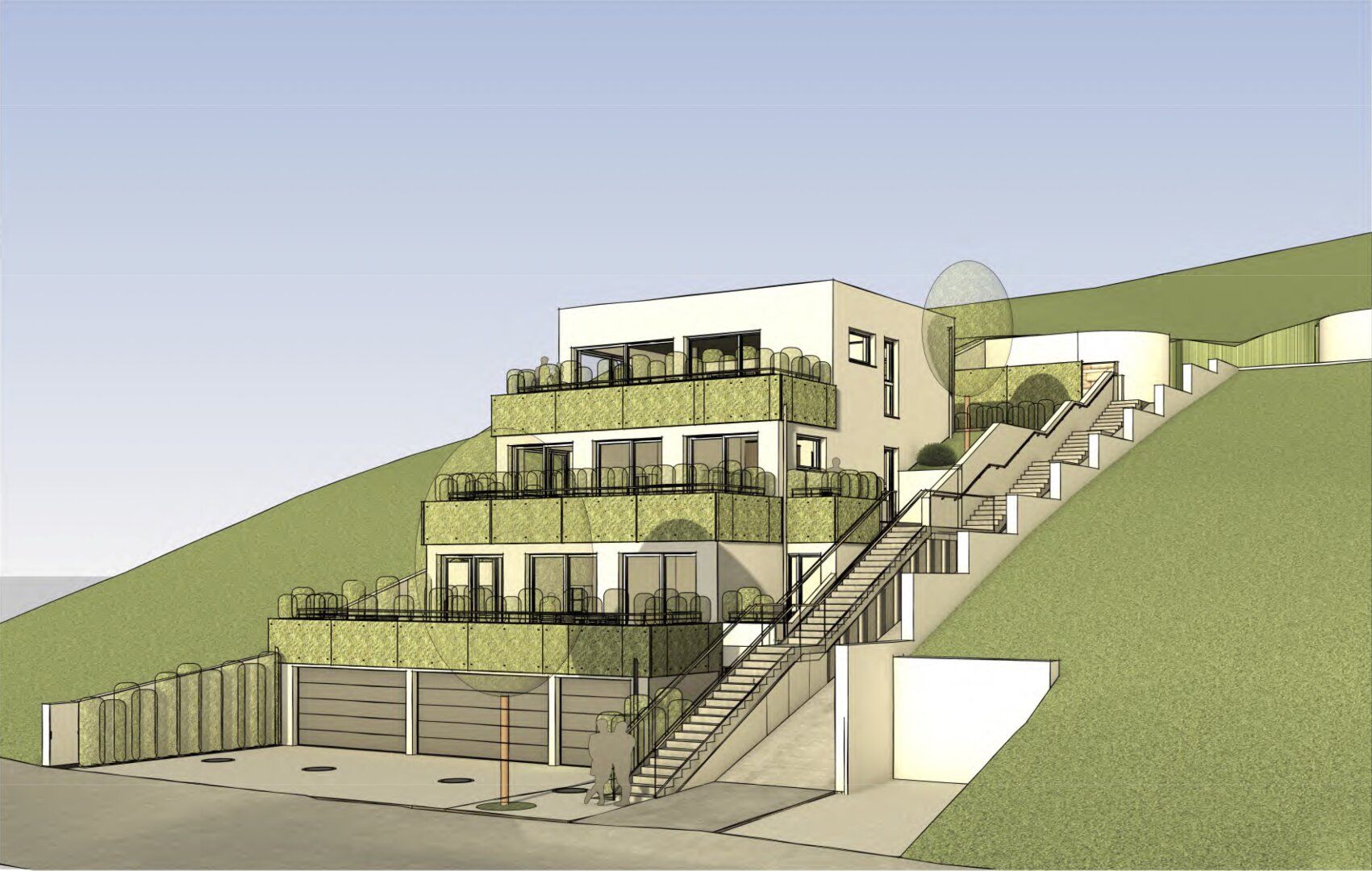 Großes Grundstück | 3 Bauplätze | Altbestand | Baubewilligte Pläne - Ansicht 2