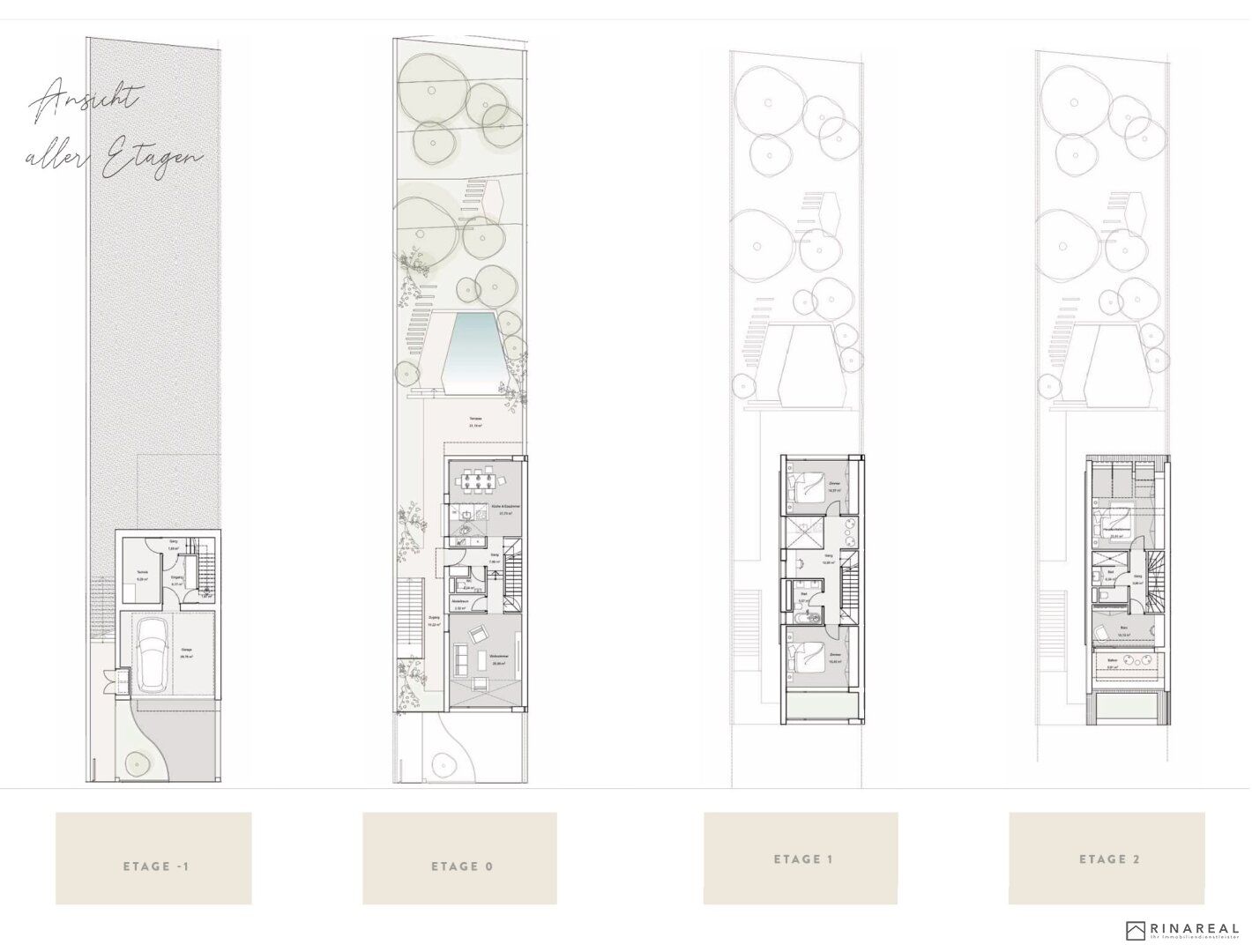 BAUBEWILLIGTER BAUGRUND | 2 Exklusive Doppelhäuser - 4 Einheiten | WNF ges. 655 m² | Hainbachgasse - Ansicht 4