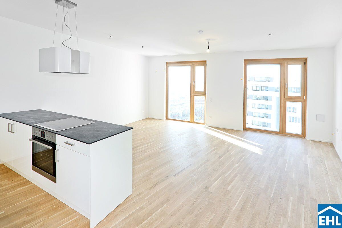 Sonnwendviertel: 4-Zimmer-Wohnung mit Balkon im 6. OG - Fitnessraum, Co-Working & Rooftop-Terrasse inklusive!