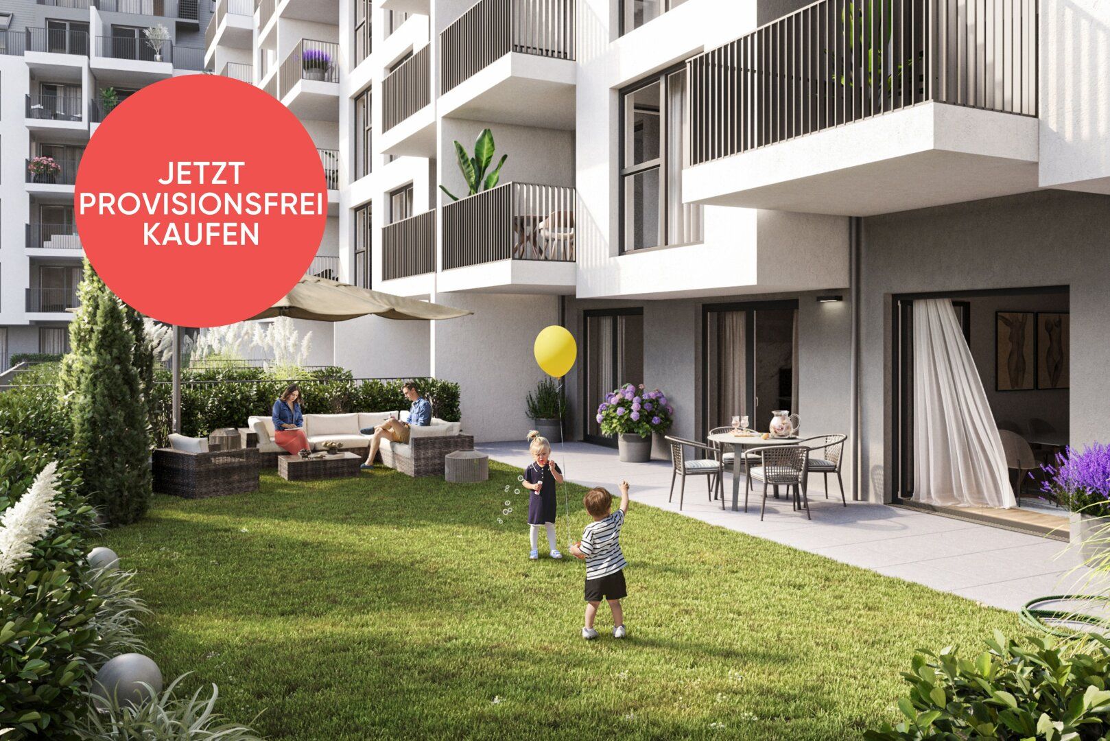JETZT PROVISIONSFREI KAUFEN | Gartenwohnung mit 96 m² Eigengarten im GRAND GARDEN | NAHE WILHELMINENBERG