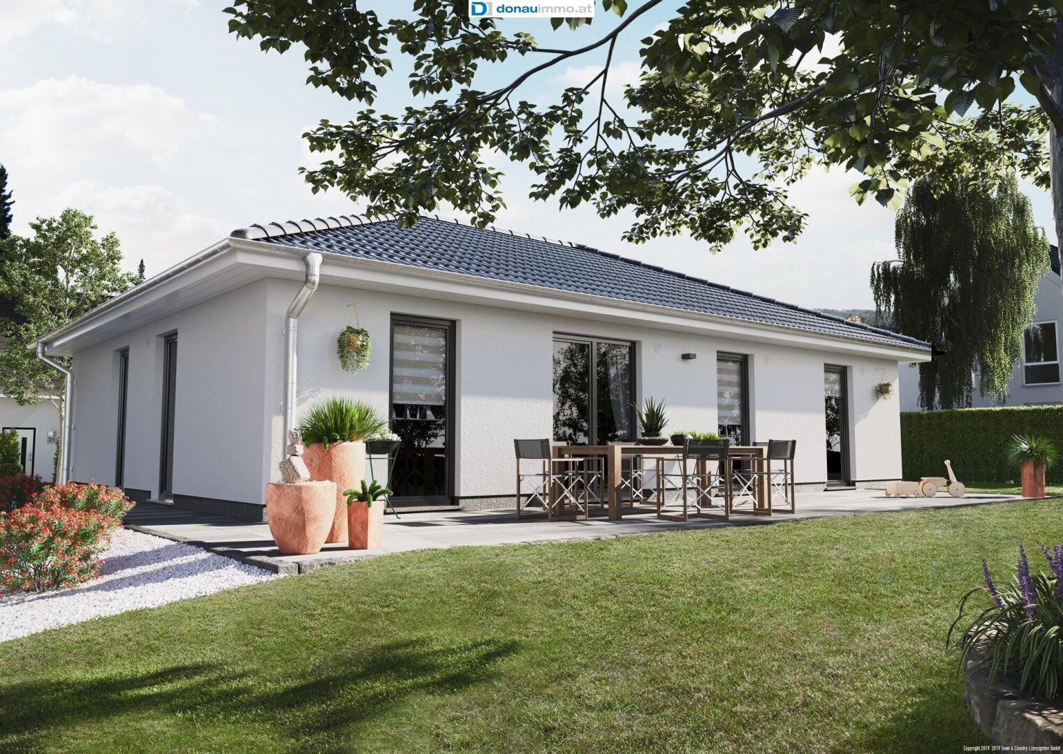 Moderner Bungalow in Grünruhelage auf Baurechtsgrund im Bezirk Korneuburg