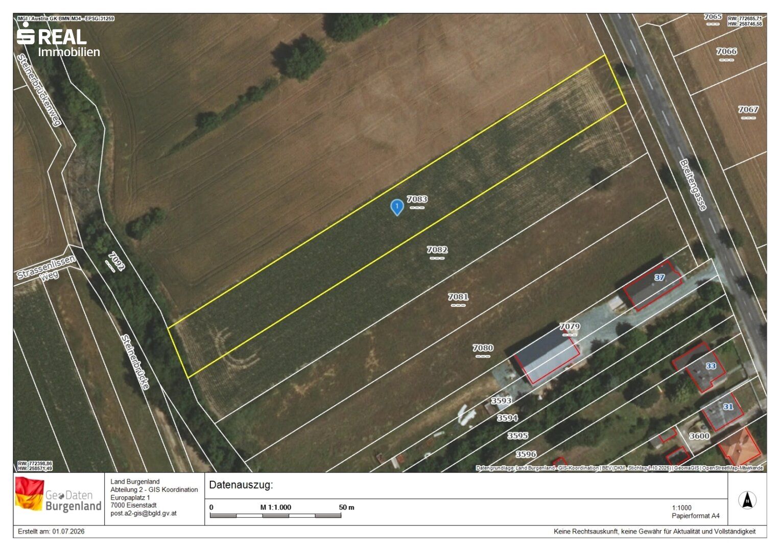 7361 Lutzmannsburg - Thermenregion Lutzmannsburg! Baugrundstück in Ortsrandlage - Ansicht 5