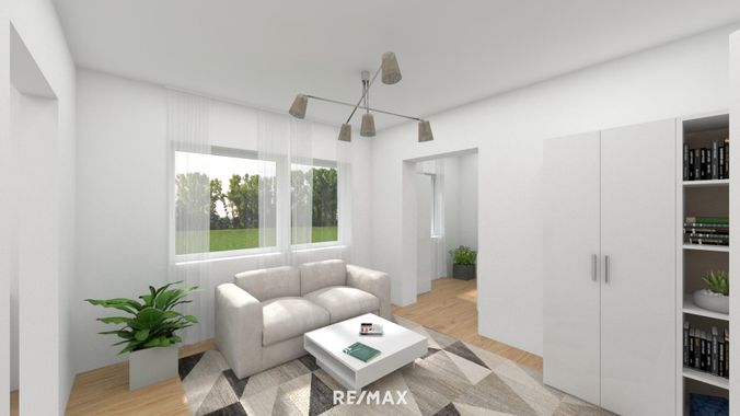 Visualisierung Wohnzimmer Ebene 1