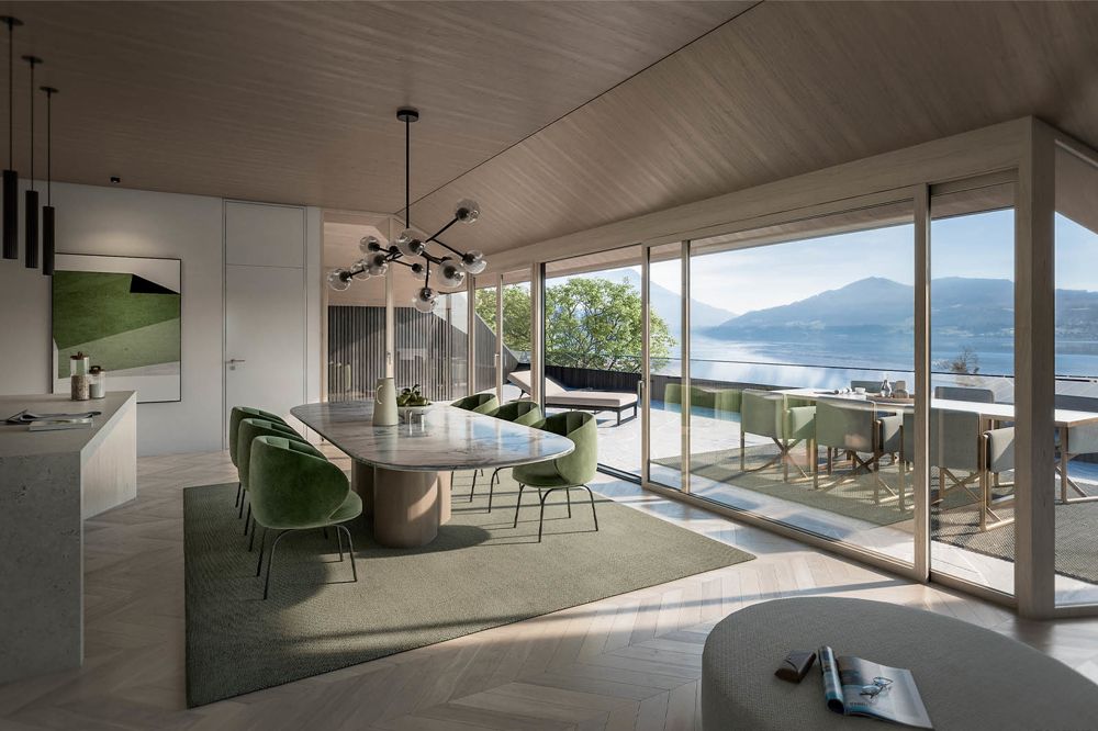 Bühne frei für See, Sonne und Berge! Terrassenwohnung in Steinbach am Attersee mit privatem Seezugang