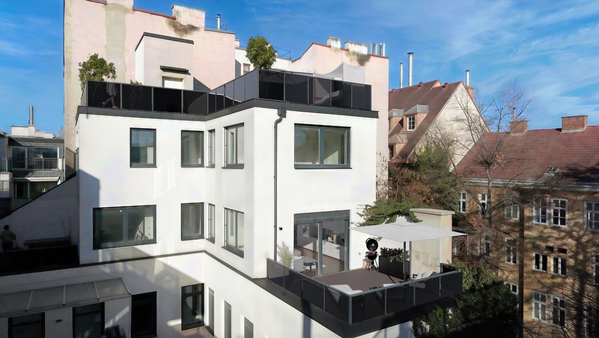 Einzigartige Dachgeschoss-Maisonette - 3 Terrassen, Weitblick, sowie Lift in jedes Geschoss inkl. Dachterrasse