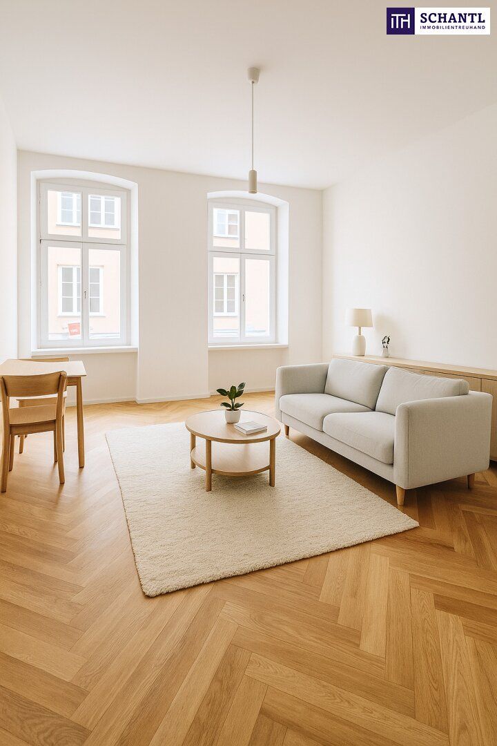 ***Altbau trifft Moderne - hochwertig sanierte 3-Zimmer-Wohnung mit Klimaanlage, Luftwärmepumpe, hofseitiger Terrasse & edler Ausstattung***