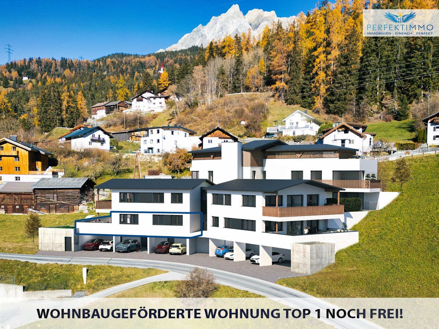 Neubau: Wohnen mit Rifflerblick - Terrassenwohnung Top 1 - wohnbaugefördert!