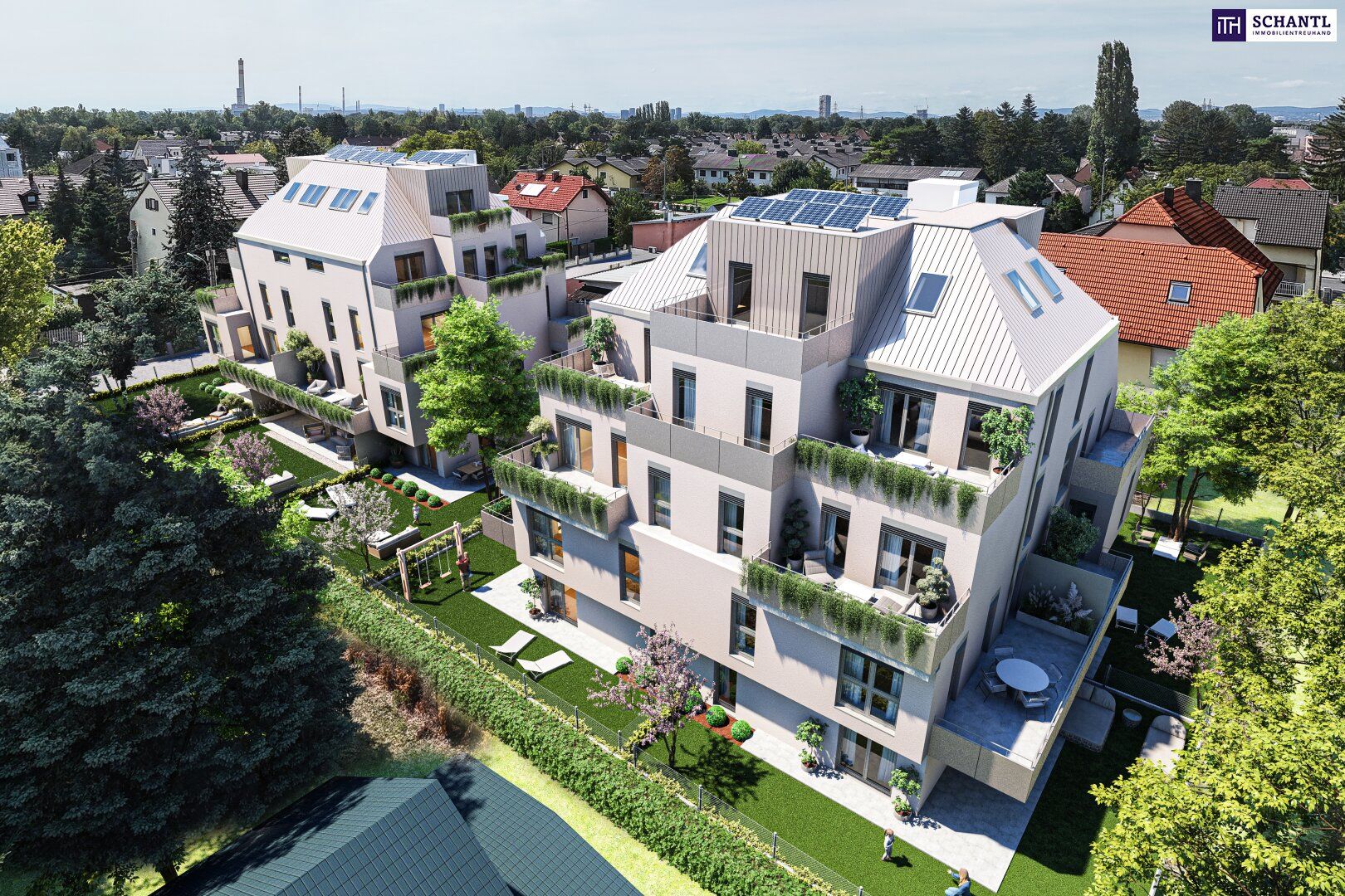 Frühlingsaktion! TOP-Neubauprojekt! 3 Zimmer auf 54m² + Riesiger Balkon! Leben an naturnahen Gewässern! Ruhige Seitengasse + Luftwärmepumpe und Solaranlage + Hochwertige Ausstattung + Garage!